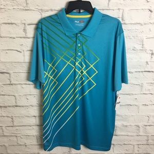 FILA sport polo men’s golf shirt large NWT A26